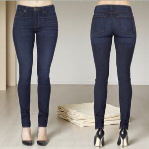 SPANX ( 28 ) THE SLIM X SKINNY Mid Rise Blue Denim Stretchy Straight Leg Jeans